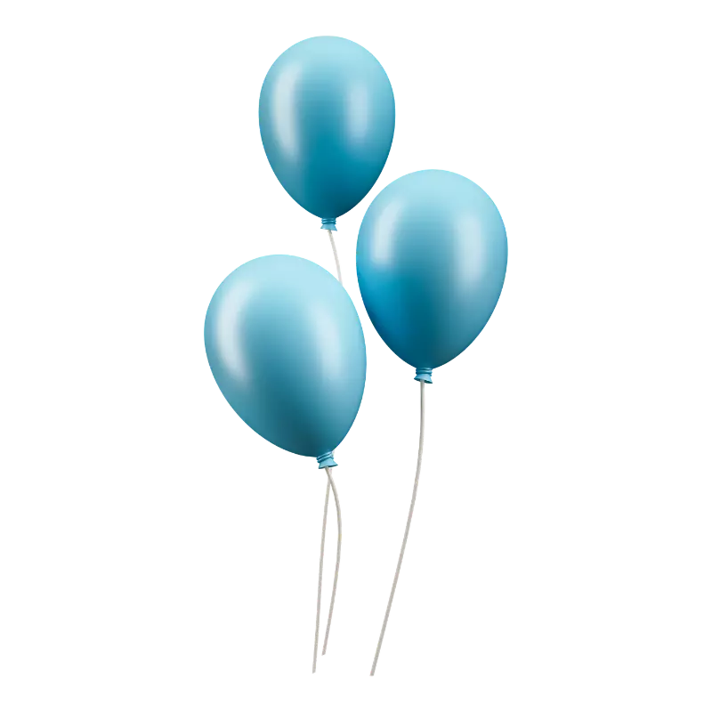 blue balloons